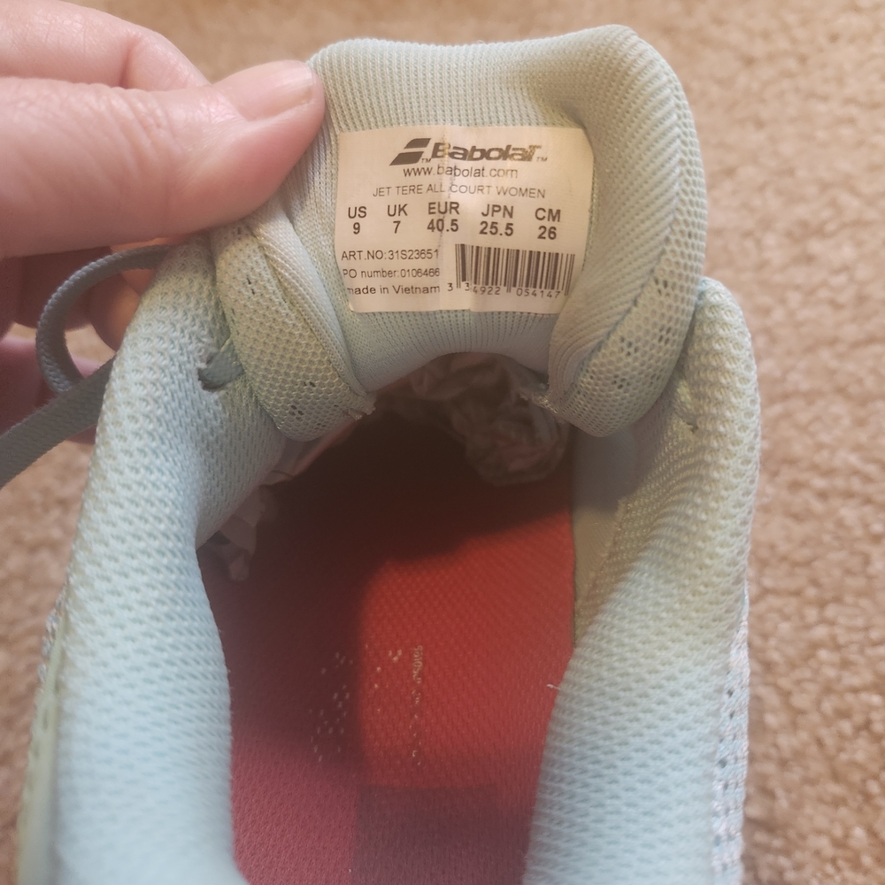 Athletic Babolat Jet Tere Womens Tennis Or Pickleball Shoes In Mint Sz 9M - Picture 6 of 7